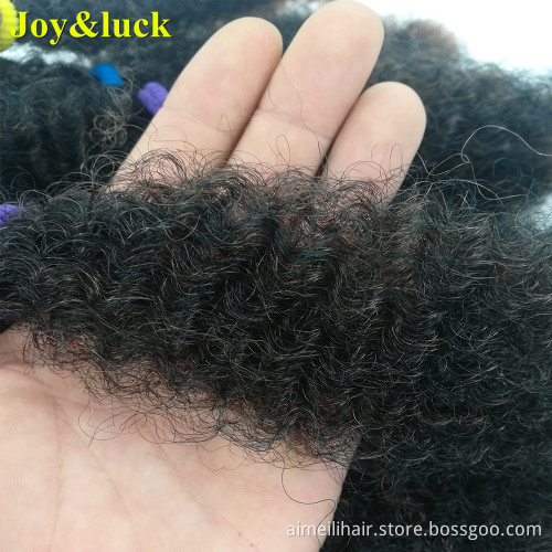 Wholesale Price Wig Puffy Soft Synthetic Afro Kinky Curly Crochet Braiding Hair Extension 20 Strands Black Ombre Red Braid Wigs